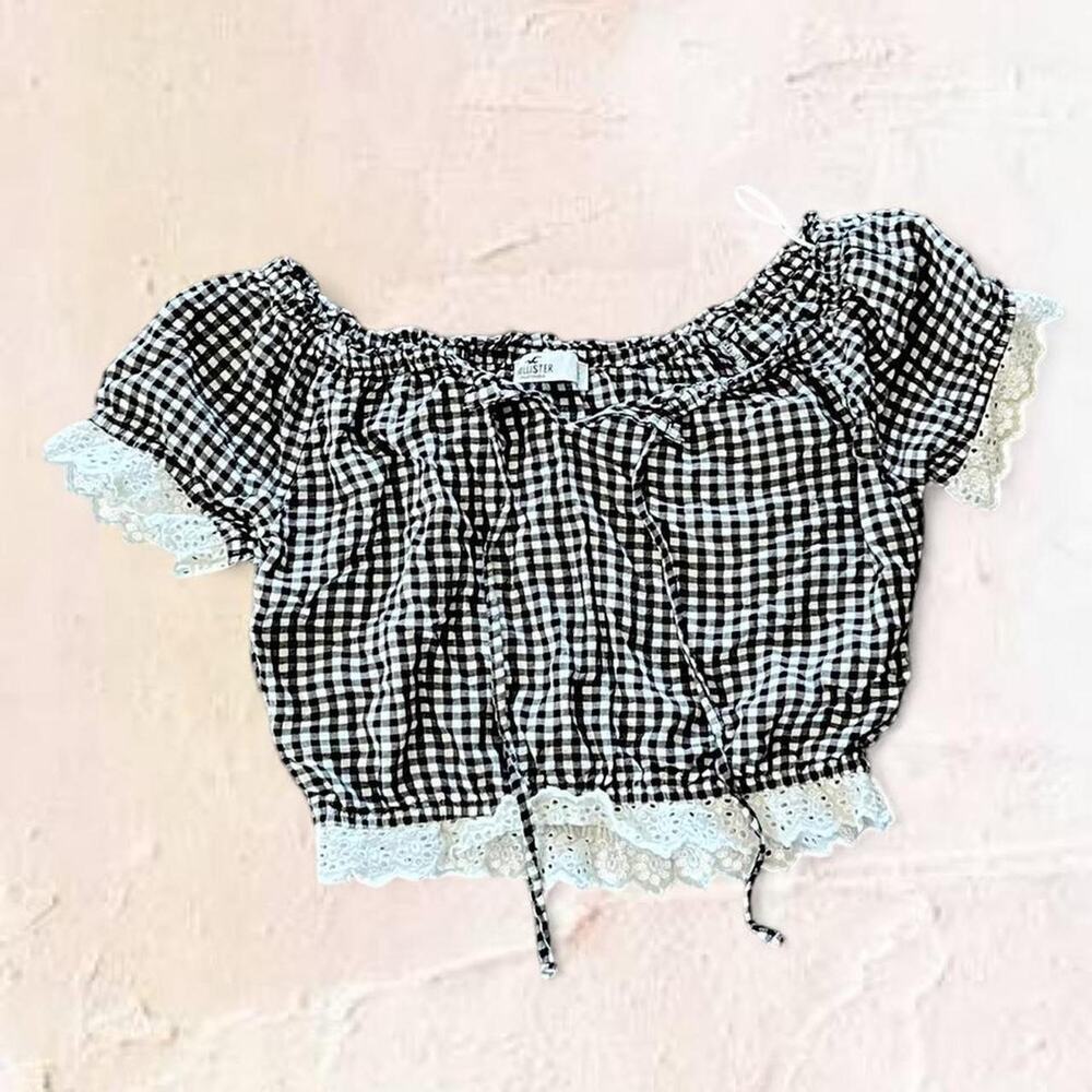 Hollister black white gingham - Picture 2 of 4